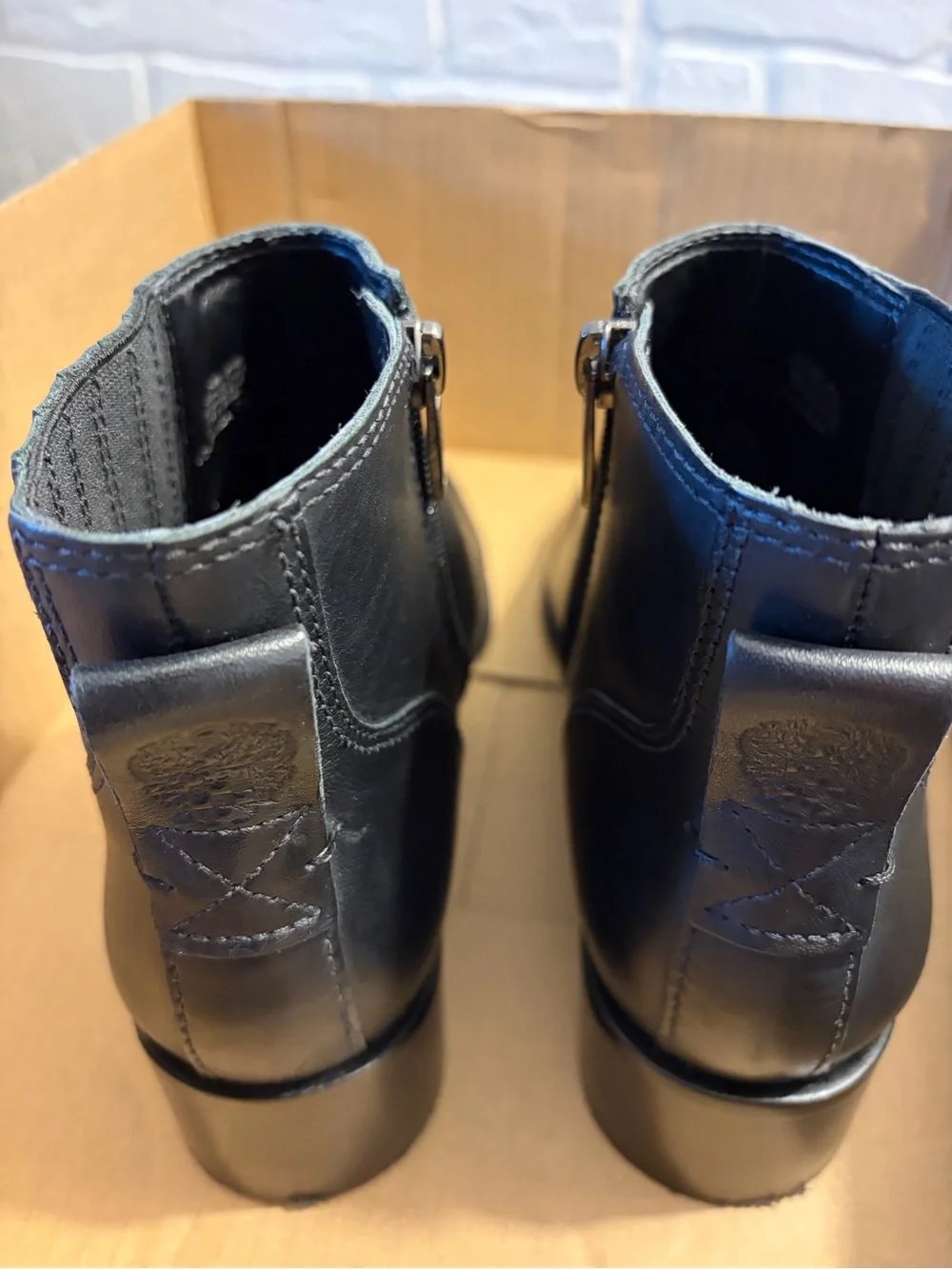Vince Camuto Black Leather Ankle Booties